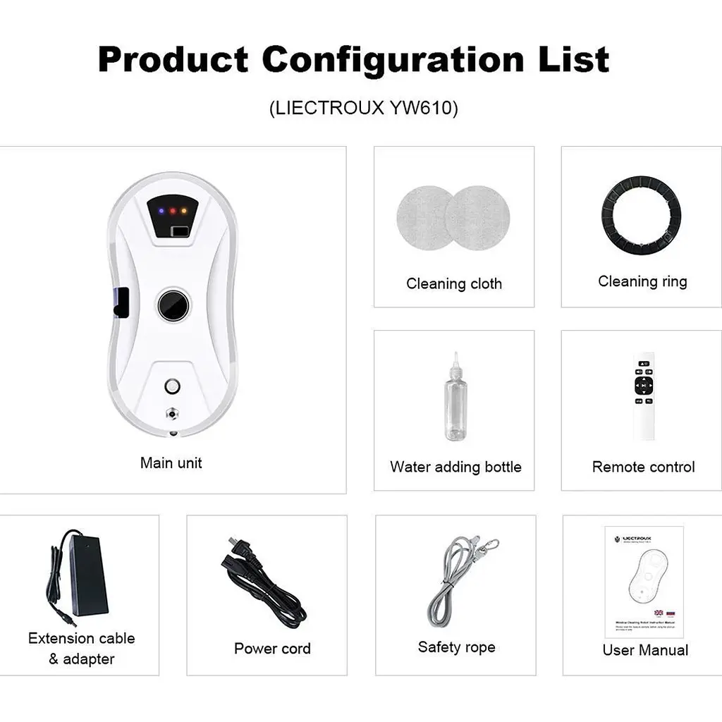 Робот для миття вікон Liectroux YW610 White - фото 8
