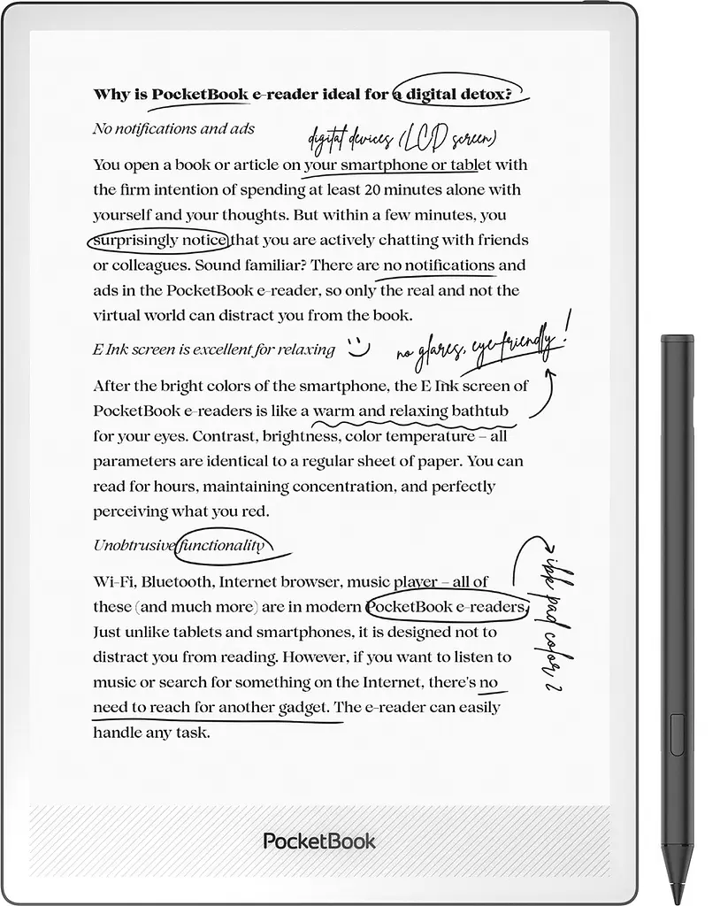 Електронна книжка PocketBook InkPAd One (PB1030), Чорний - фото 2