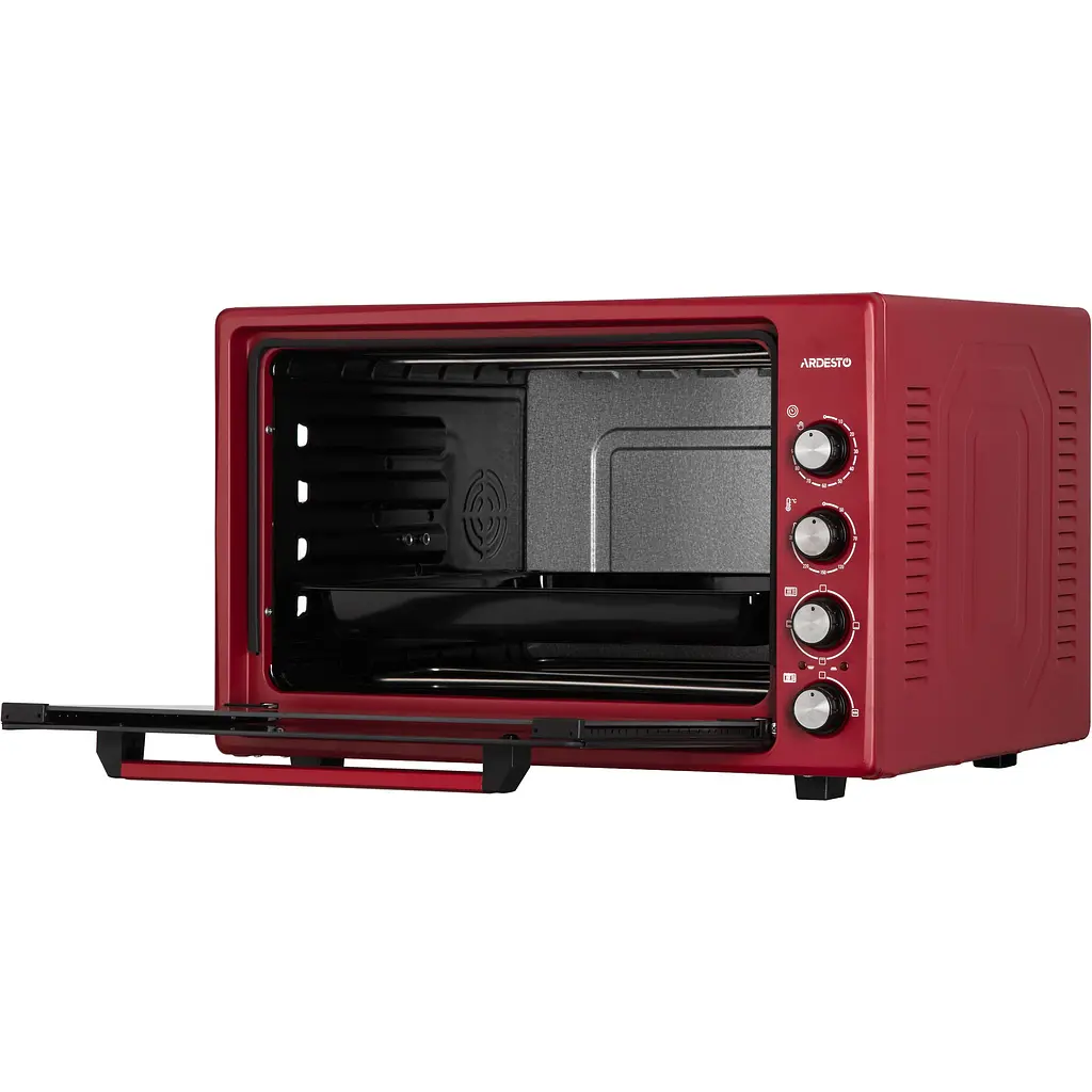 Печь электрическая Ardesto 70 л, 2000 Вт, механич., двойное стекло, вертел, малиновый - фото 7