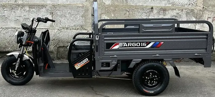 Вантажний електроскутер-самоскид триколісний CROSSER Cargo 16"  (1200W 60V, 58Ah) Сірий - фото 2