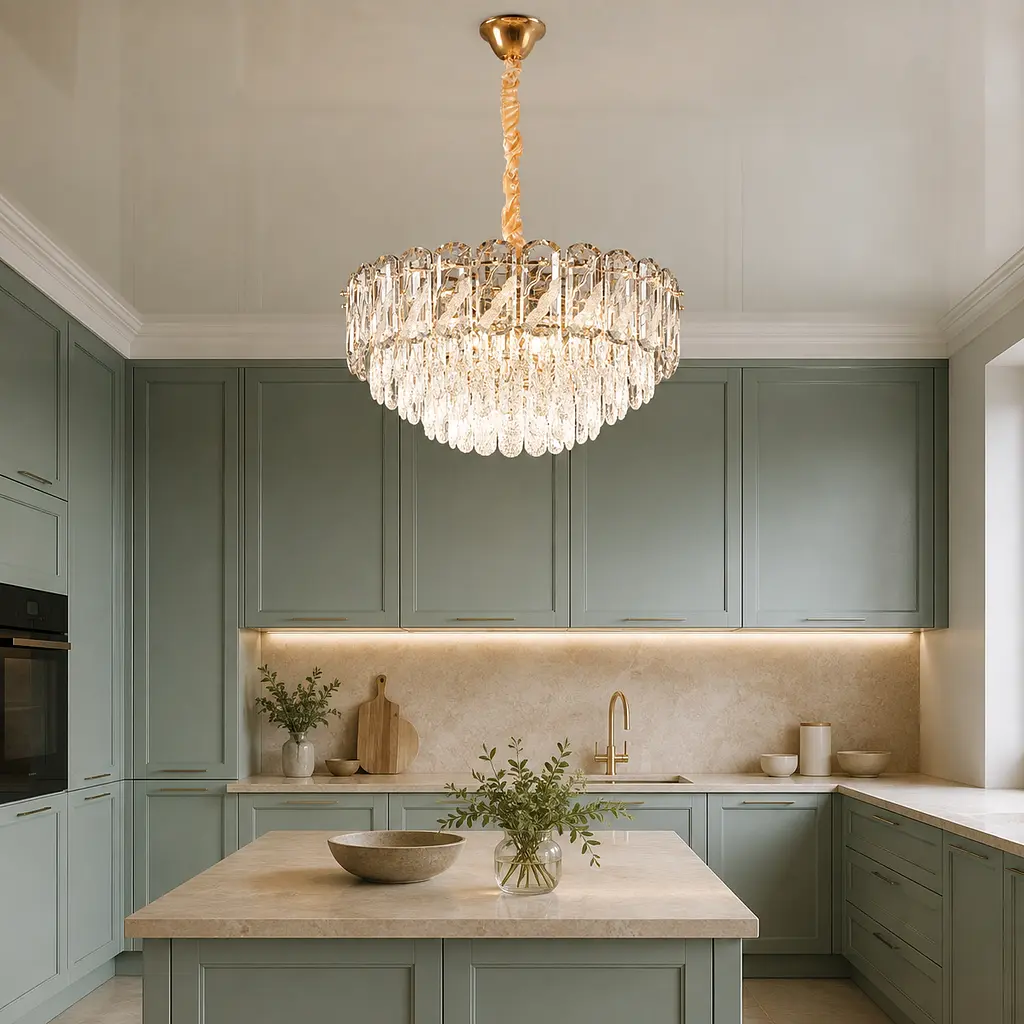 Підвісна кришталева люстра Splendid Ray L5726/400/4 (FGD), золото, 4 лампи E14, від 6-15 м² - фото 2