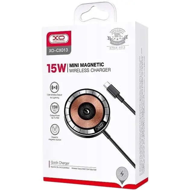Беспроводное ЗУ — магнитное XO CX013 Magnetic 15W - фото 2
