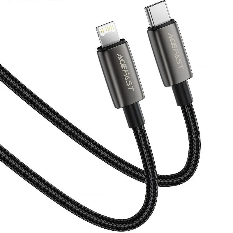Дата кабель Acefast C23-01 Type-C to Lightning 30W (1.2m) Black - фото 2