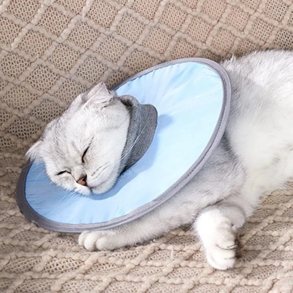 Захисний комір для котів Derby Breathable Cat Elizabeth Collar, Blue, XL < 40 см - фото 2
