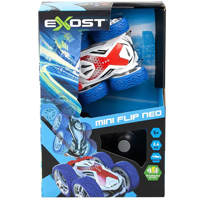 Машина Silverlit Exost Mini Flip Neo 1:34 на радіокеруванні 2.4 ГГц біла, чорна (20290-2) - фото 8