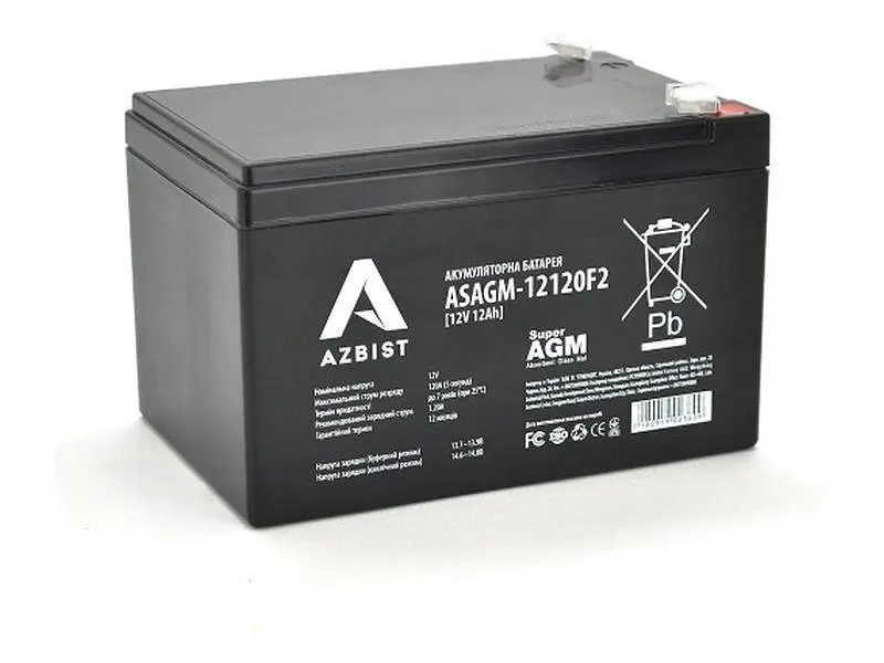 Акумулятор для ДБЖ/інвертора Azbist ASAGM-12120F2