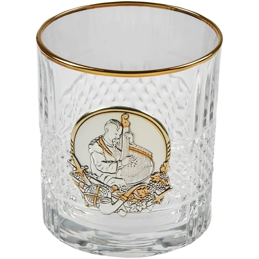 Подарочный набор стаканов для виски Boss Crystal "Гербовый с казаками" графин - фото 4