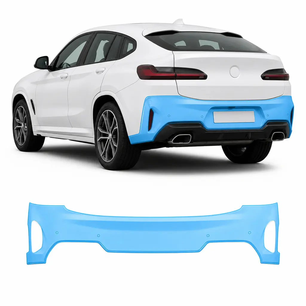 Антигравійна захисна бронеплівка за лекалами для BMW X4 G02 facelift 2021- задній бампер