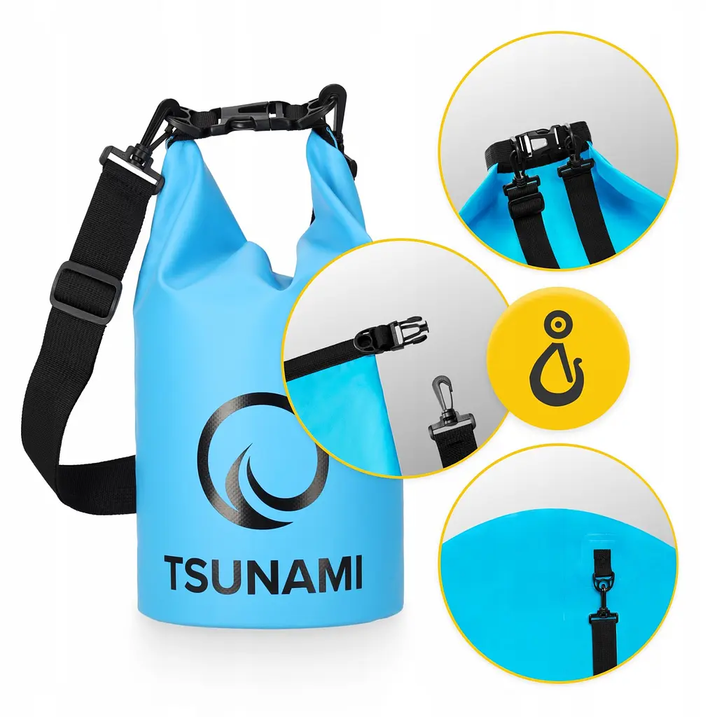 Гермомішок TSUNAMI Dry Pack 5 л водозахисний TS010 (P-5905973400060) - фото 5
