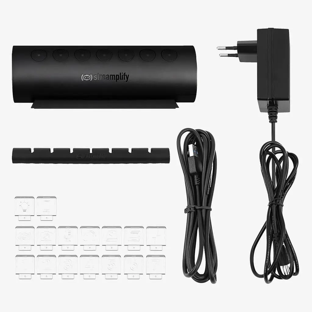 USB-Хаб Streamplify HUB CTRL 7-RGB-EU-F, чорний - фото 12