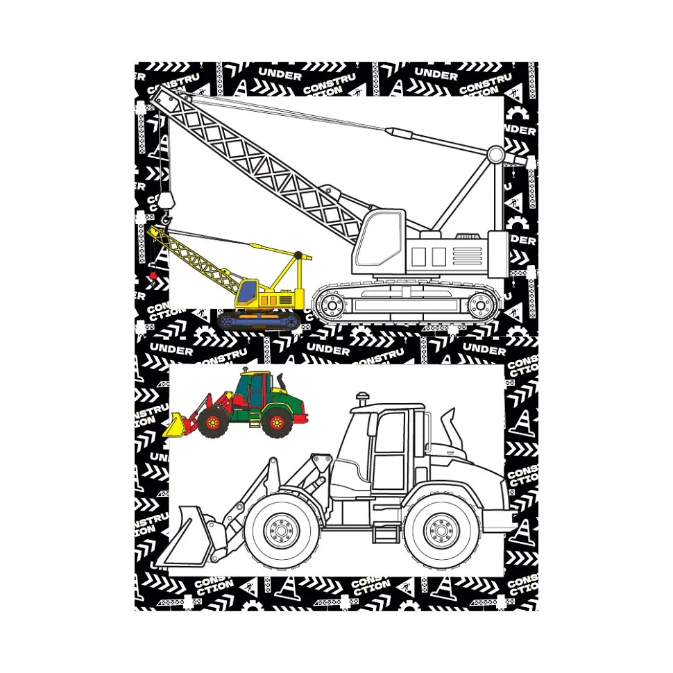 Книжка раскраска "Строительство" Апельсин РМ-48-53 с цветными подсказками - фото 2