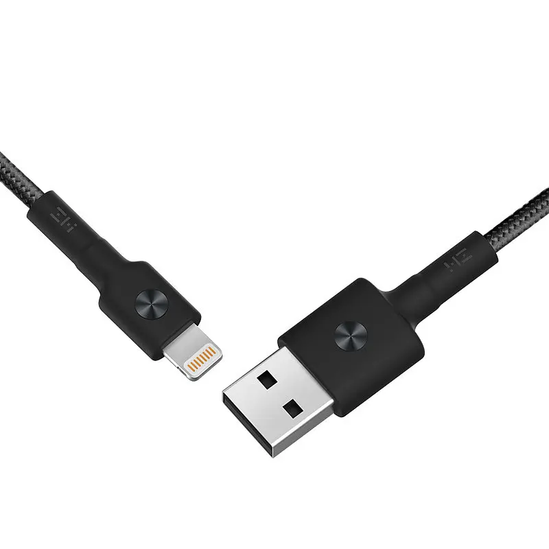 Кабель ZMi Cable USB to Lighting Kevlar 2A 1m AL803 Black - фото 2