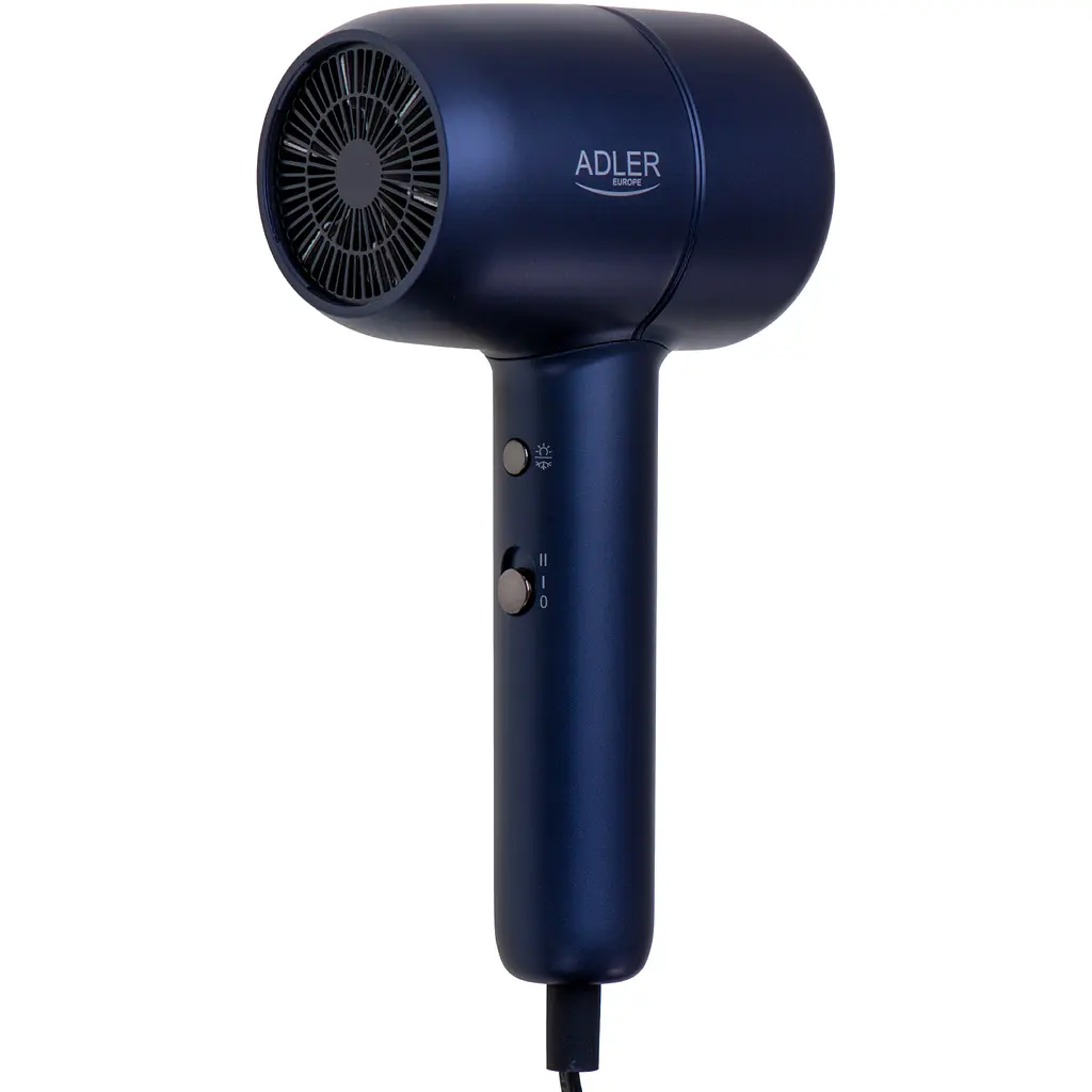 Фен Adler AD 2279b blue 1800Вт/ 2 скорости/ холодный обдув/ темп.режимов-2/ионизация/ насадки - 1 шт. - фото 6