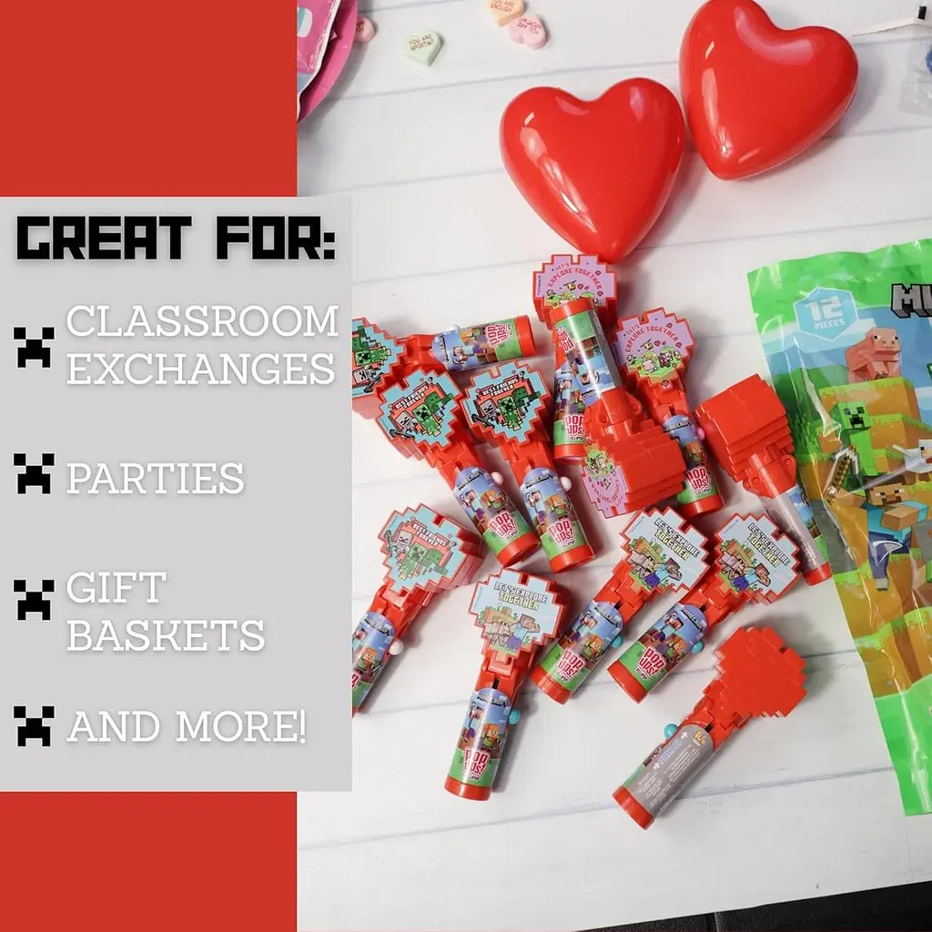 Льодяники на паличці Pop Ups Minecraft Friendship Exchange Mini Lollipop 12шт, 96г - фото 7