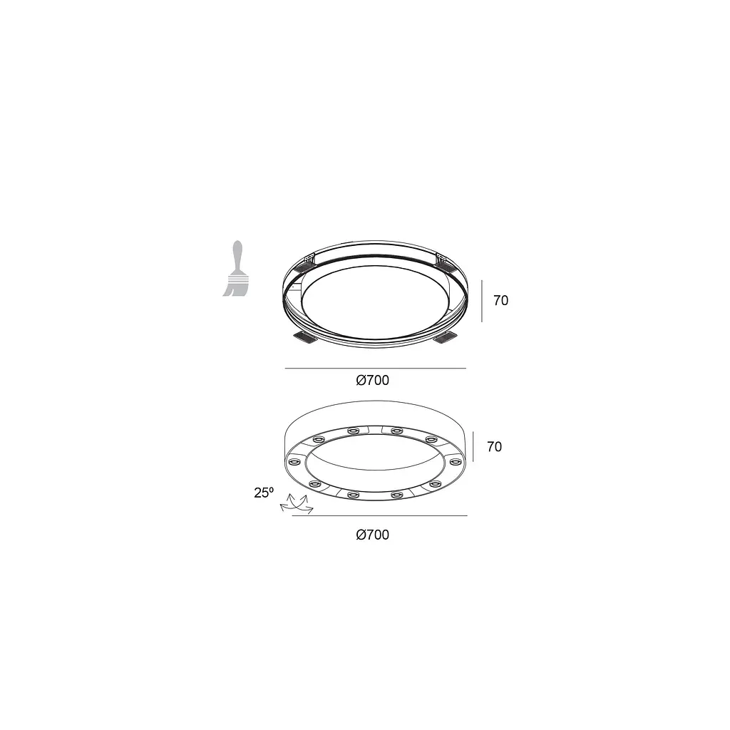Потолочная люстра Skarlat RSL74107 10×3W BK 4000K - фото 2