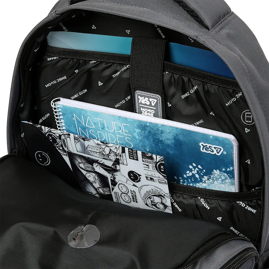 Рюкзак шкільний ортопедичний Yes T-51L Mood Zone Grafit - фото 8