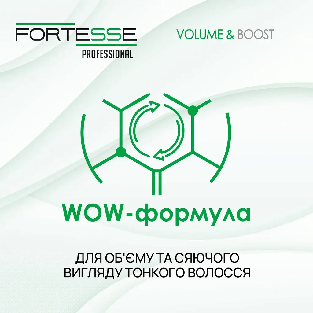 Шампунь Fortesse Professional Volume & Boost Об'єм для тонкого волосся 400 мл - фото 5