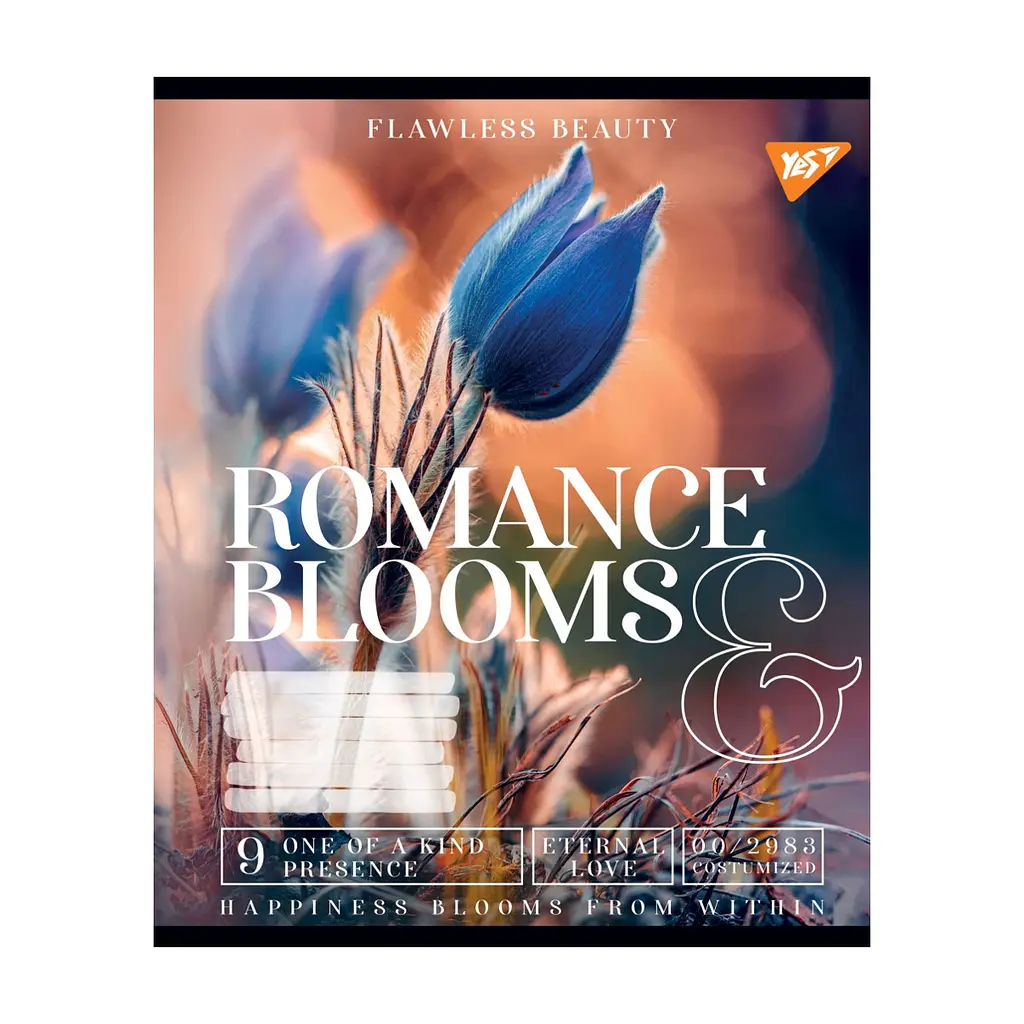 Зошит Yes А5 Romance blooms 96 аркушів, лінія (766509), в асортименті - фото 2
