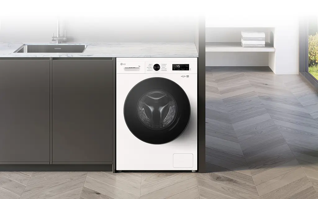 Стиральная машина LG фронтальная, 7кг, 1200, A+++, 44см, дисплей, пара, инвертор, белый (F2Y1HS5W) - фото 3