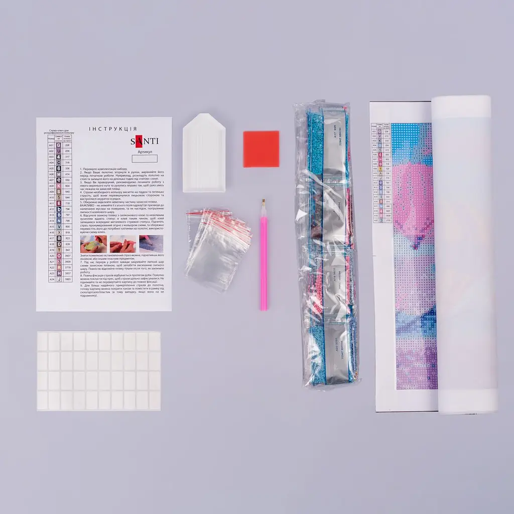 Алмазна мозаїка Santi Червоний кардинал, 30х40 см (954130) - фото 4