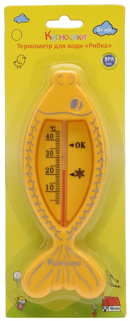 Термометр для воды Курносики Рыбка желтый (7086 жовт) - фото 2