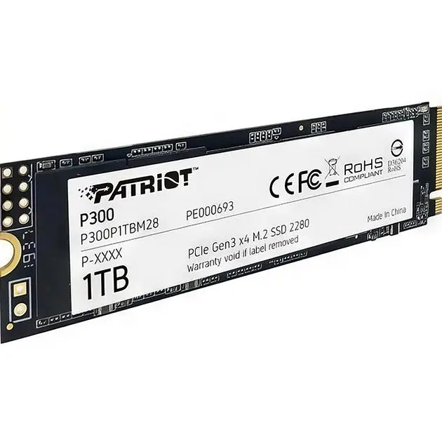 Накопичувач SSD внутрішній Patriot P300 1 TB NVMe M.2 2280 PCIe 3.0x4 P300P1TBM28 - фото 3