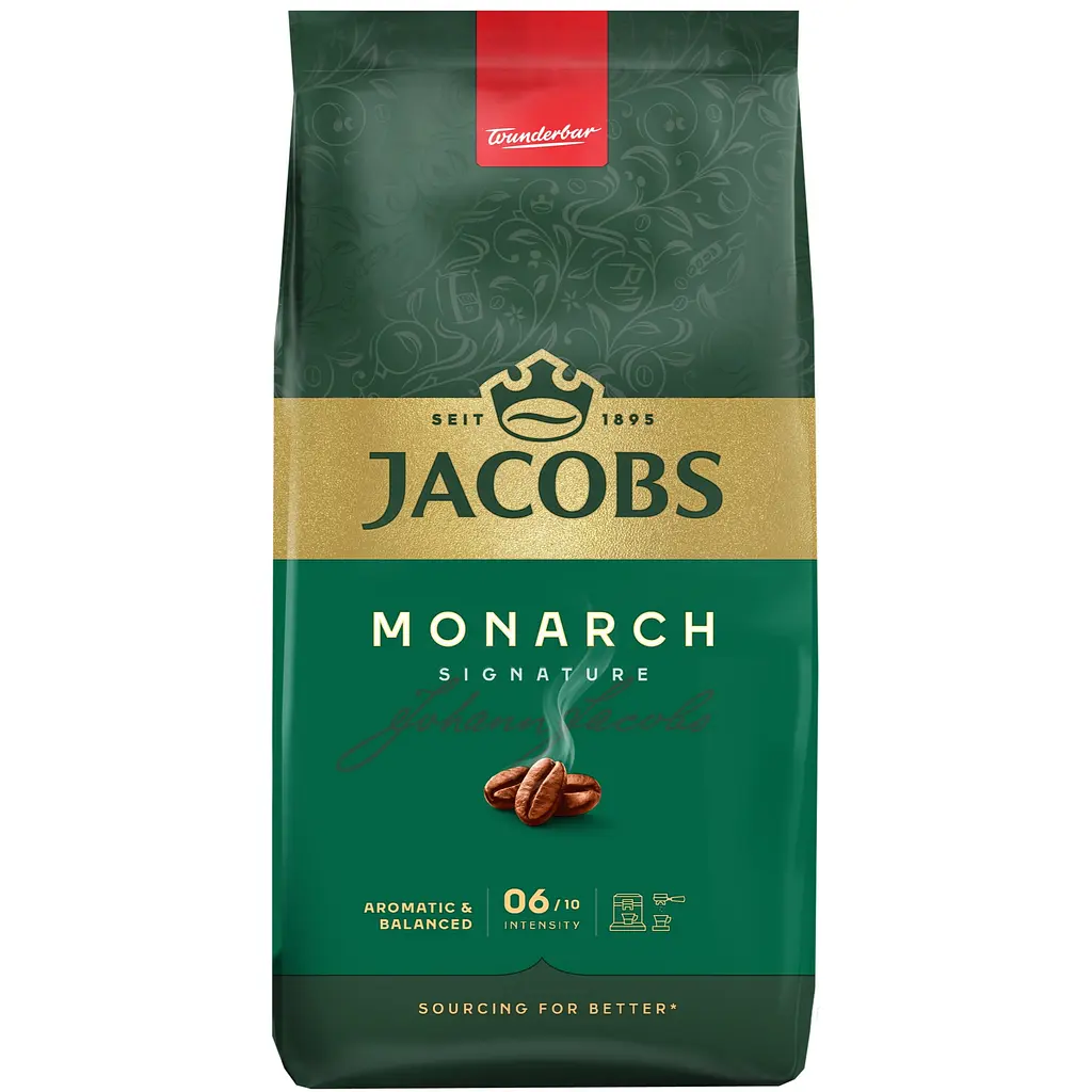 Кава в зернах Jacobs Monarch купаж арабіка/робуста 1 кг (kuh0015284)