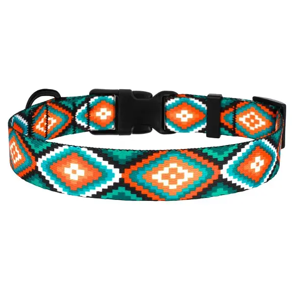 Ошейник для собак BronzeDog Urban застежка пластиковая ромбы M - фото 2