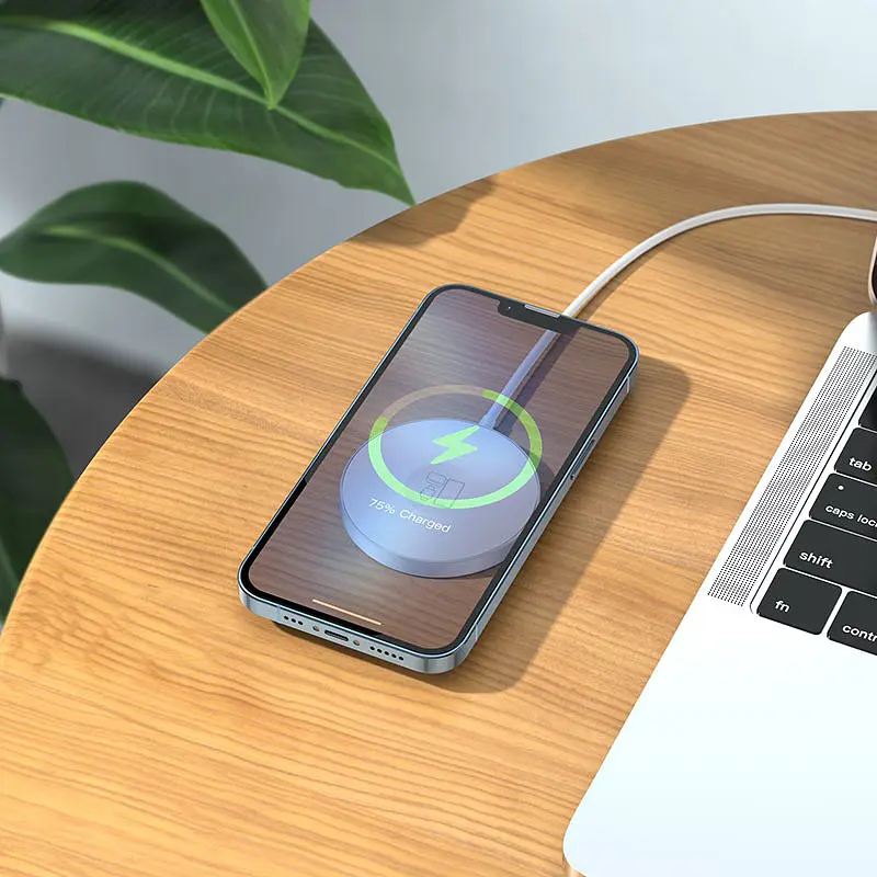 Бездротовий зарядний пристрій Hoco Delight Magsafe 3in1 Wireless Fast Charger 15W CW41 White [97880] - фото 5