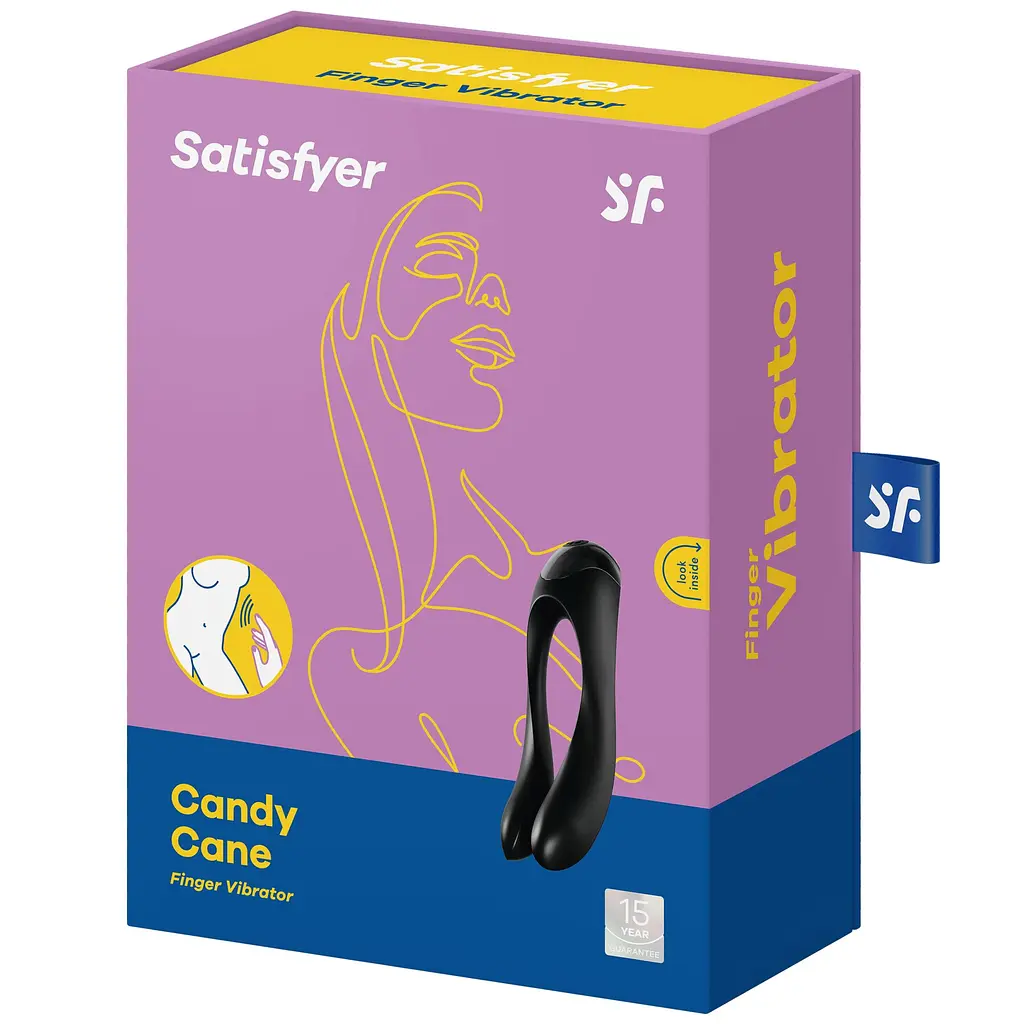 Вібратор на палець Satisfyer Candy Cane Black - фото 6