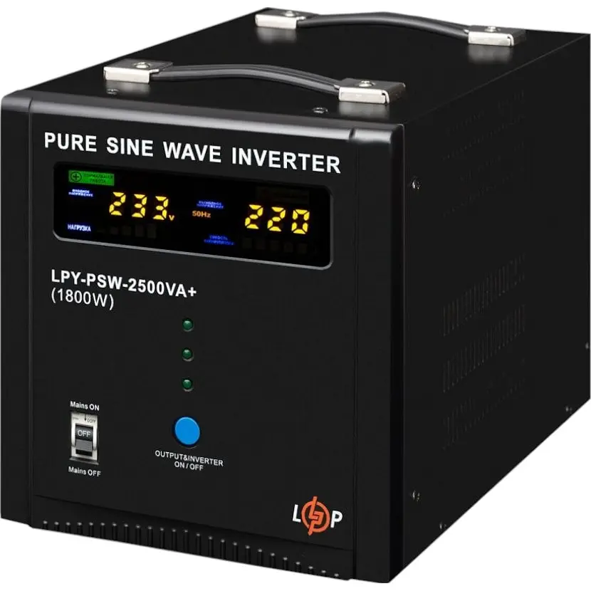 ДБЖ LogicPower LPY-PSW-2500VA+ (1800Вт) 10A/20A з правильною синусоїдою 24V - фото 2