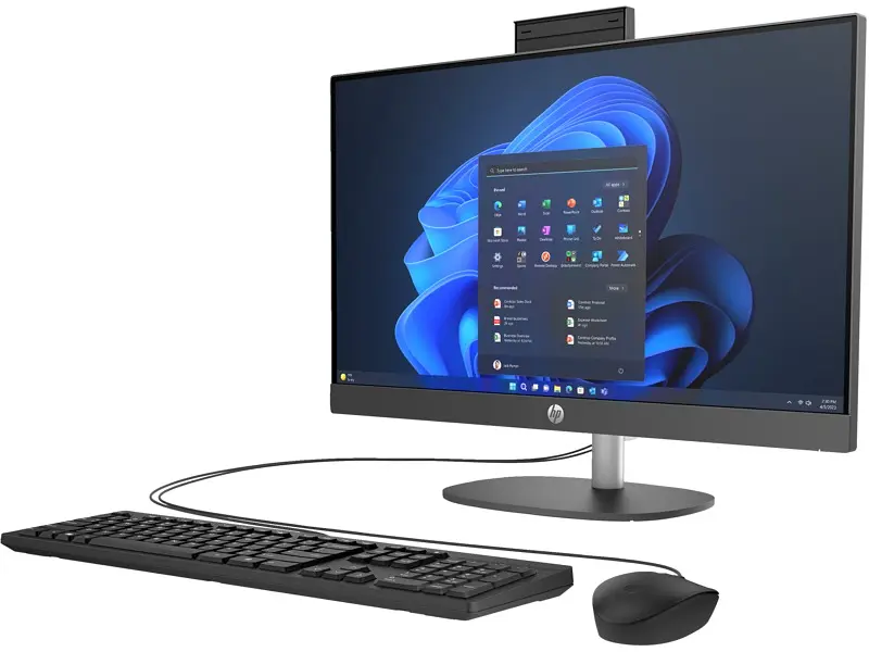 Компьютер персональный HP моноблок 240-G10 23,8' FHD IPS AG Intel i5-1335U 8GB F512GB UMA WiFi кл+м 3р DOS черный (885M8EA) - фото 3