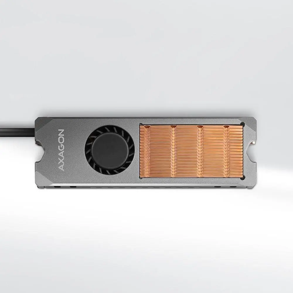 Радіатор з вентилятором для накопичувачів AXAGON CLR-M2FAN heatsink for M.2 SSD - фото 3
