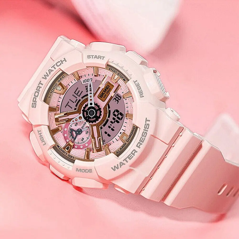 Жіночий наручний годинник 1688 Pink-Cuprum Skmei acs0030627 - фото 4