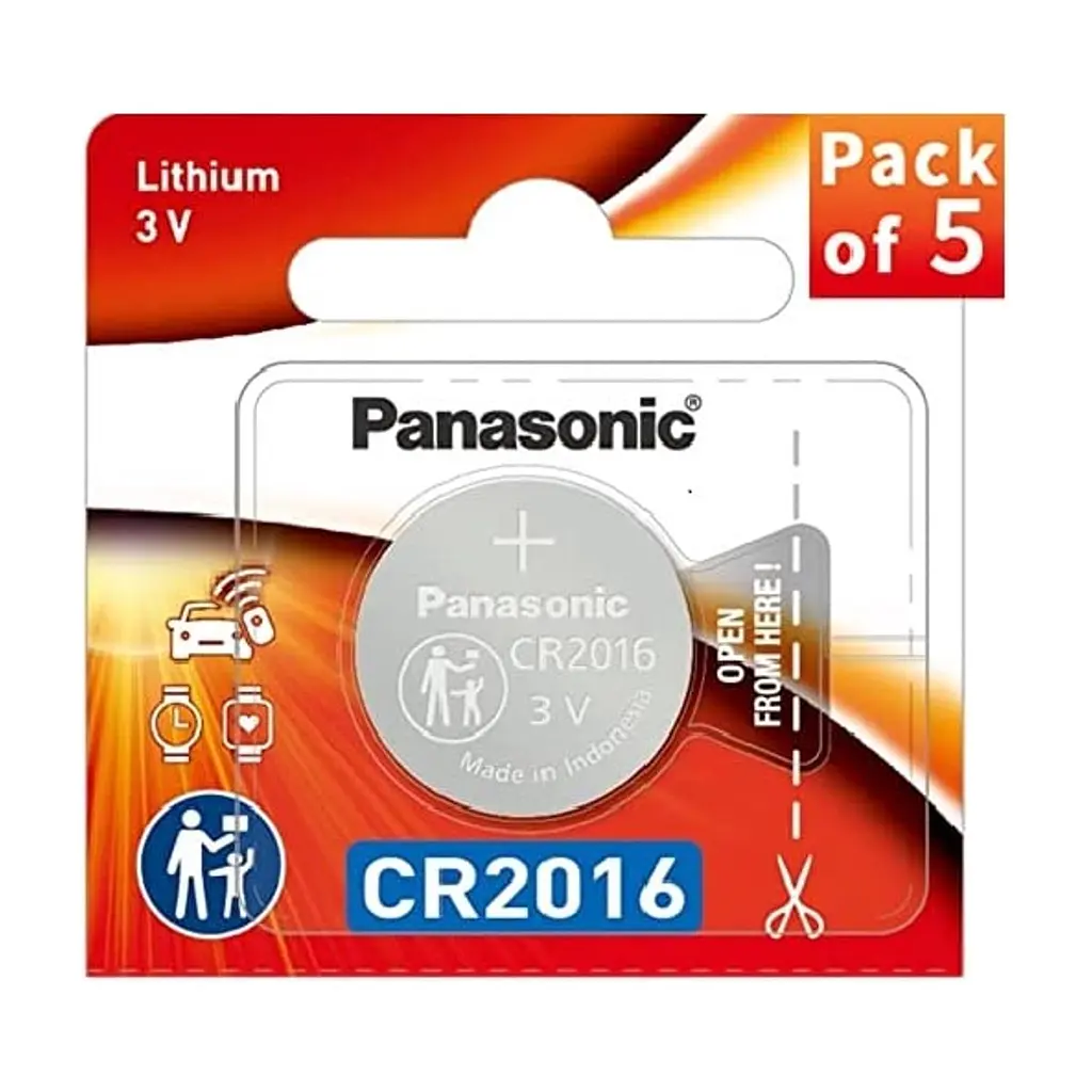 Батарейка CR 2016 Lithium 5pcs Blister Panasonic (CR-2016/5BE) - фото 2