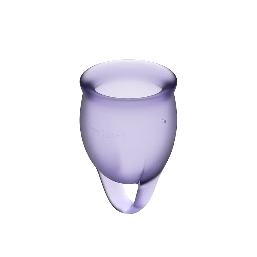Менструальні чаші Satisfyer Feel Confident Menstrual Cup 2 шт. фіолетові - фото 4