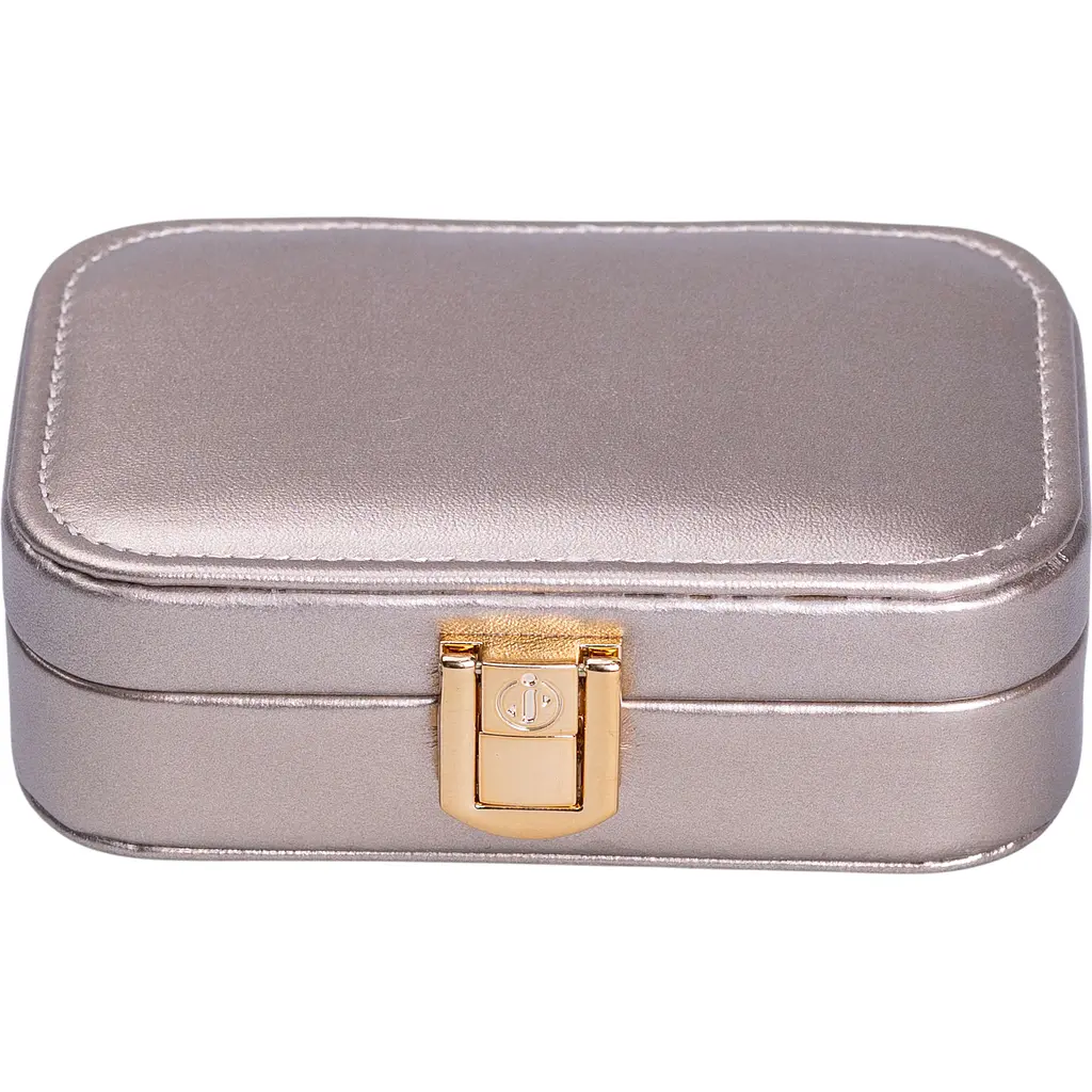 Скринька-органайзер для прикрас Yiwu з накидним замком 12x7.5x4 см срібна HP-5-34CR - фото 3