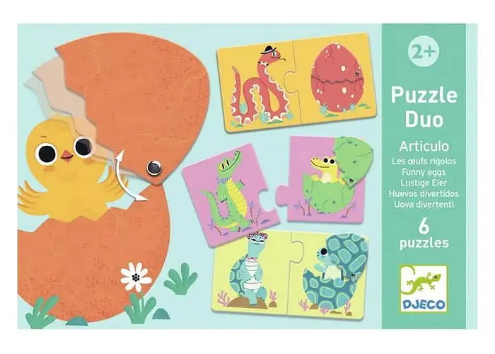 Настільна гра Djeco Хто в яйці? (Puzzle Duo: Funny eggs) (DJ08193) - фото 2