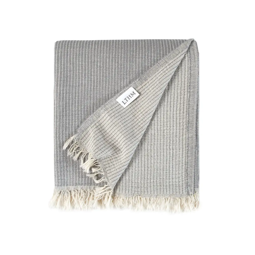 Покрывало Lotus Home - Premium Stripe антрацит 190x225 - фото 3