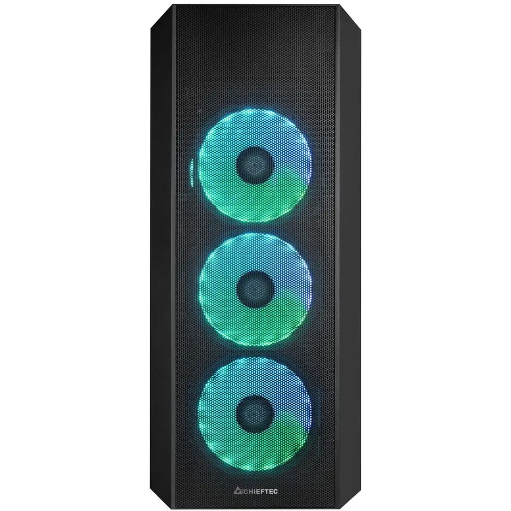 Корпус Chieftec SCORPION 4 GL-04B-UC-OP 4x120mm A-RGB, USB-C, ATX, без БЖ, Black (GL-04B-UC-OP) - фото 6