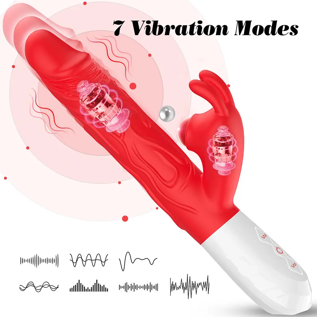 Вібратор B-Series Silicone Vibrator, силіконовий, 10 thrusting and7 Flapping Boss Series 63-00080 103506 - фото 3