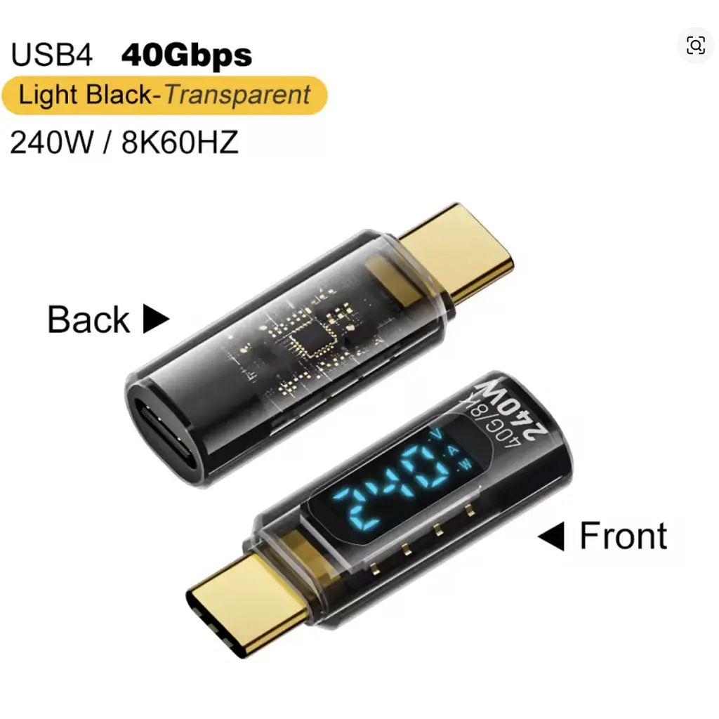 Переходник USB-C M to USB-C F 40Gbps 240W 8K with display XoKo (AC-240TCС) - фото 5