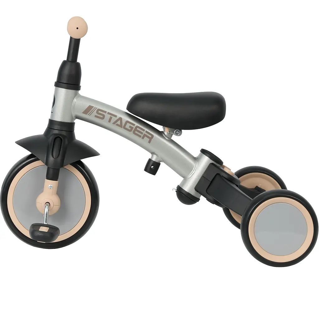 Велосипед біговел з ручкою Qplay Stager 3 в 1 Silver (T80STAGERSilver) - фото 2
