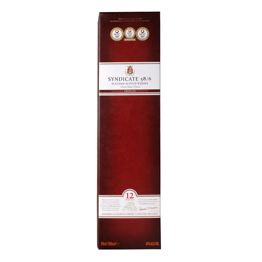 Віскі Douglas Laing Syndicate 58/6 12 yo Blended Scotch Whisky, 40%, у подарунковій упаковці, 0,7 л - фото 5