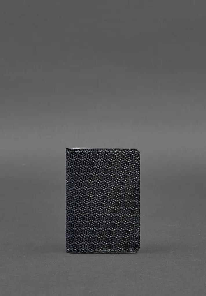Чоловічий шкіряний кард-кейс (візитниця) 6.0 Карбон синій - фото 2