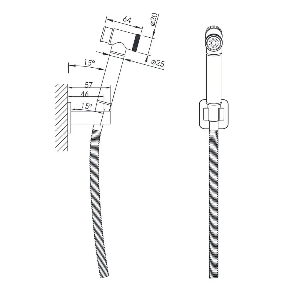 Гигиенический гарнитур Imprese Grafiky ZMK061901121, Хром - фото 2