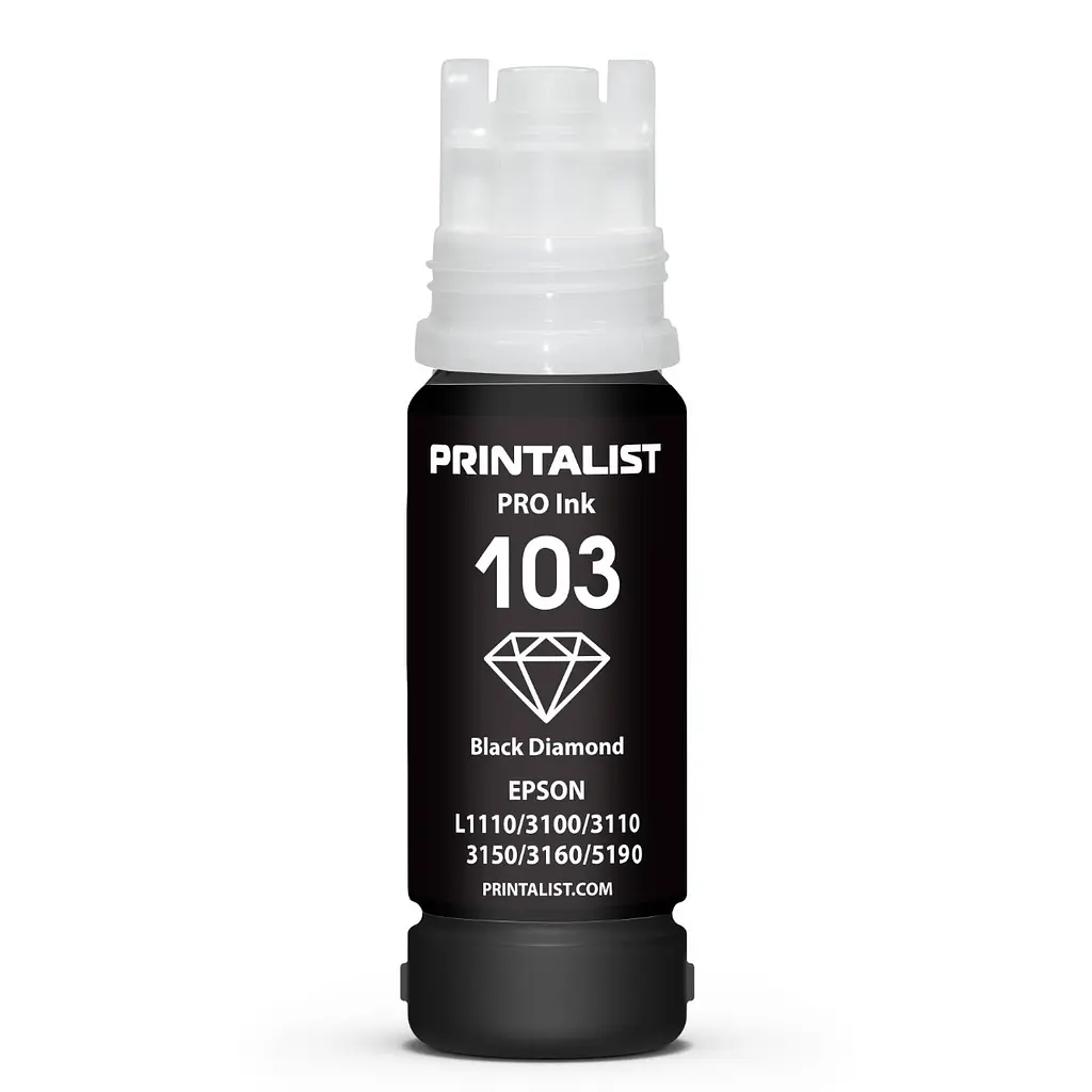 Чорнило PRINTALIST 103 для Epson L3100/3110/3150 70г Black водорозчинне (PL103BK) - фото 2