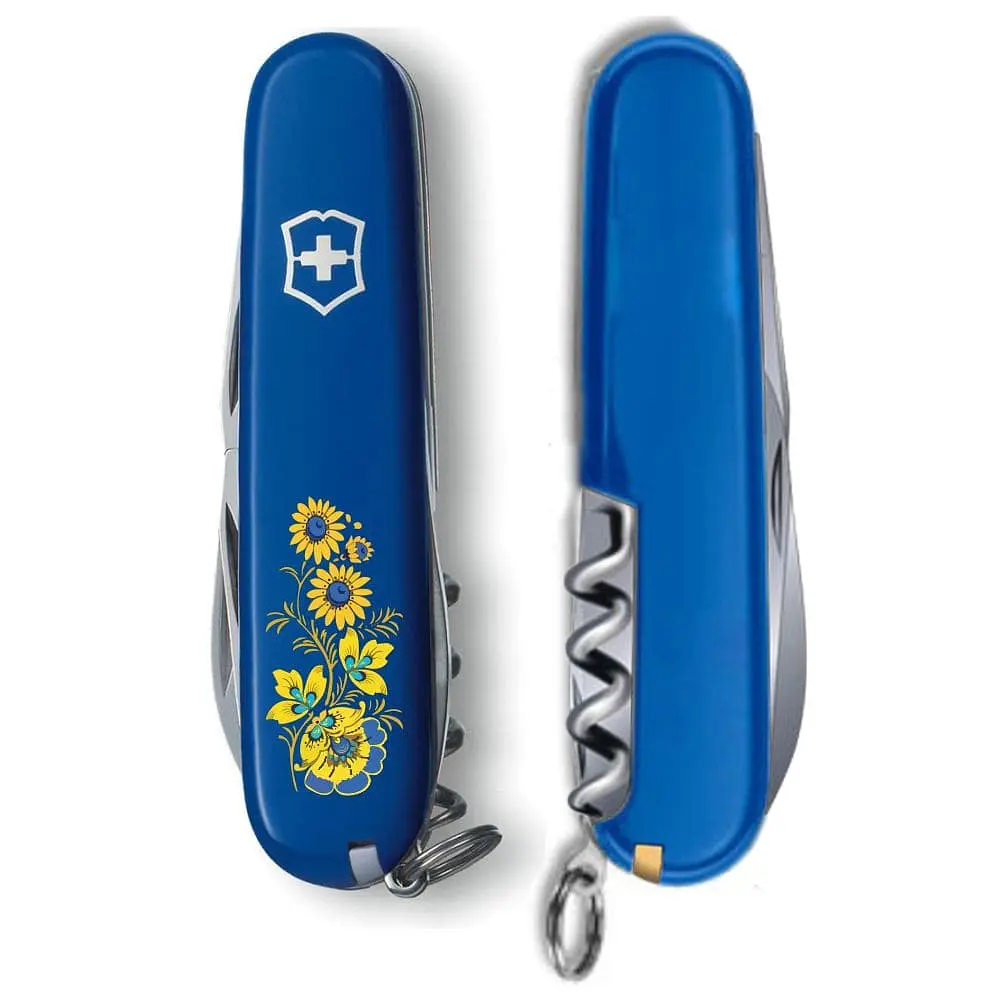 Ніж Victorinox Spartan Ukraine 91мм 12функ син Квіти - фото 2