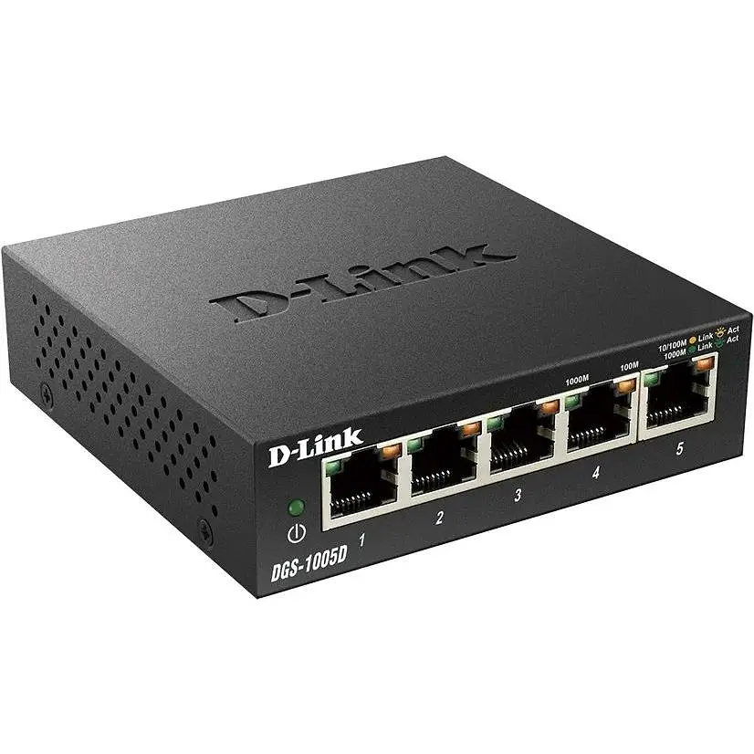 Комутатор D-Link DGS-1005D 5 LAN 10/100/1000Mb - фото 3