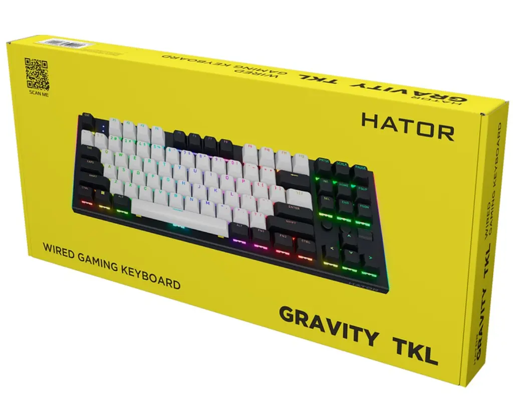 Клавиатура игровая механическая HATOR HTK-560ENG US Layout Black Gravity TKL Orange - фото 9